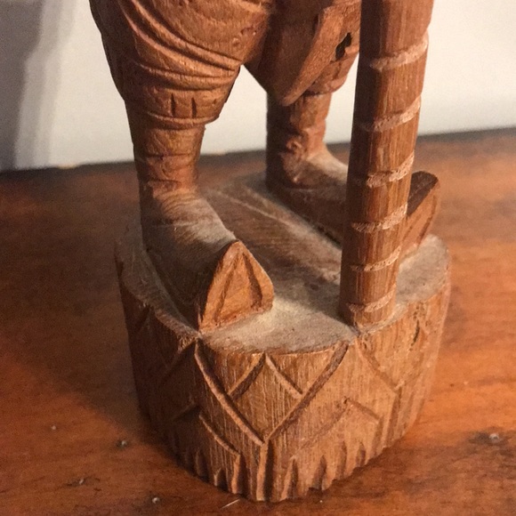 Vintage hand carved deity statue figure elf warrior foo - Picture 8 of 15